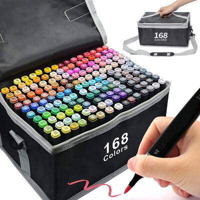 VERK GROUP Markery Alkoholowe Touch Zestaw 168Szt Torba Etui VERK GROUP Markery Alkoholowe Touch Zestaw 168Szt Torba Etui