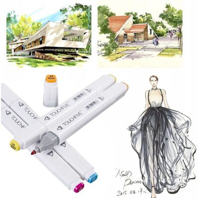 HEDO Markery alkoholowe TOUCHFIVE PRO dwustronne 80 szt. HEDO Markery alkoholowe TOUCHFIVE PRO dwustronne 80 szt.