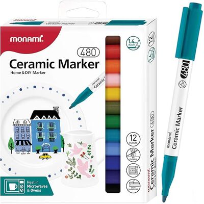 Markery Do Ceramiki Ceramic Marker B 1,4Mm 480 12 Kolorów Monami Markery Do Ceramiki Ceramic Marker B 1,4Mm 480 12 Kolorów Monami