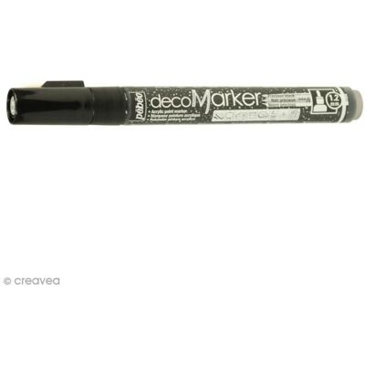 Markery do farb akrylowych Acrylic Marker - Końcówka cienka 1,2 mm Czarno-błyszcząca - PEBEO Markery do farb akrylowych Acrylic Marker - Końcówka cienka 1,2 mm Czarno-błyszcząca - PEBEO