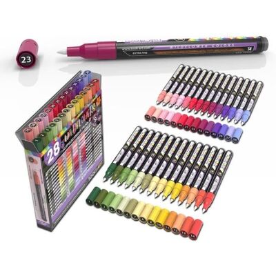 Inny producent Markery Do Malowania Akrylowego Wildflower Colors Studio Color Series - Pakiet 28 Sztuk Inny producent Markery Do Malowania Akrylowego Wildflower Colors Studio Color Series - Pakiet 28 Sztuk