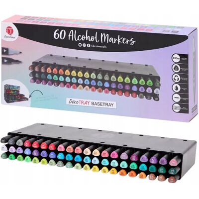 inna (Inny) Markery dwustronne 60 szt. DecoTime Alcohol Markers inna (Inny) Markery dwustronne 60 szt. DecoTime Alcohol Markers