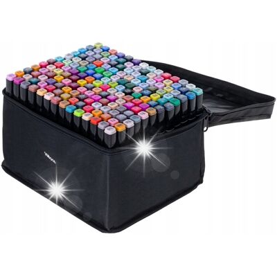 Inny producent Markery dwustronne alkoholowe w etui 168 sztuk Inny producent Markery dwustronne alkoholowe w etui 168 sztuk