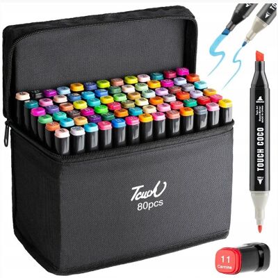 Inny producent Markery Flamastry Alkoholowe Zestaw 80 Sztuk +Etui Inny producent Markery Flamastry Alkoholowe Zestaw 80 Sztuk +Etui