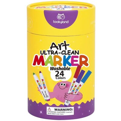 Tooky Toy Markery flamastry zmywalne dla dzieci pisaki 24 kolory I TookyLand Tooky Toy Markery flamastry zmywalne dla dzieci pisaki 24 kolory I TookyLand