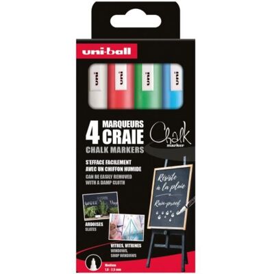 POSCA Markery Kredowe Pwe-5M 4 Kolory Assf15 POSCA Markery Kredowe Pwe-5M 4 Kolory Assf15