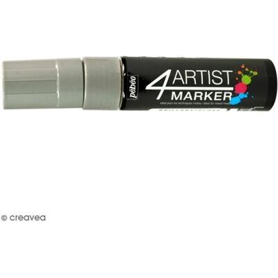 Markery olejne 4Artist Marker - PEBEO - Szeroka końcówka - 15 mm - Srebrny - Niekapiący - Duży Markery olejne 4Artist Marker - PEBEO - Szeroka końcówka - 15 mm - Srebrny - Niekapiący - Duży