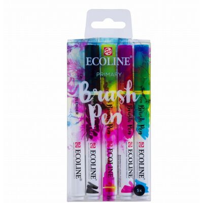 Zestaw Piór Pędzli Ecoline Kolory Podstawowe Zestaw Piór Pędzli Ecoline Kolory Podstawowe