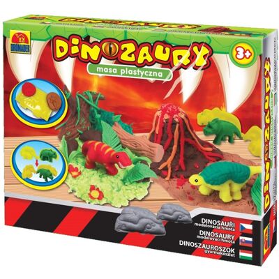 Dromader Masa plastyczna Dinozaury w pudełku (130-43687) Dromader Masa plastyczna Dinozaury w pudełku (130-43687)