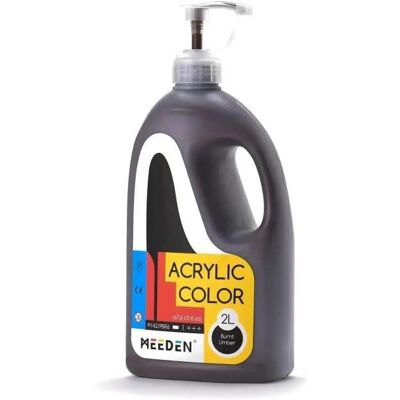 Meeden Farba Akrylowa 2L Burnt Umber Meeden Farba Akrylowa 2L Burnt Umber