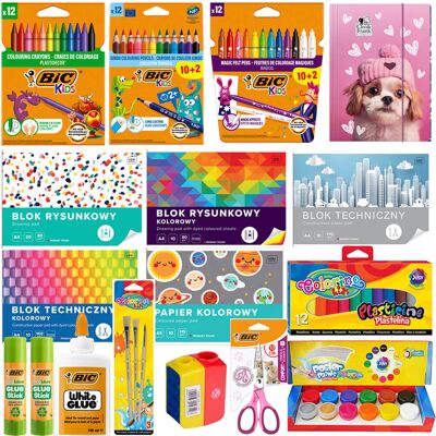 MEGA zestaw wyprawka do przedszkola dla dziewczynki, BIC, XXL 74 elementy MEGA zestaw wyprawka do przedszkola dla dziewczynki, BIC, XXL 74 elementy