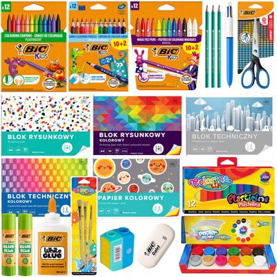 Mega Zestaw Wyprawka Szkolna Do Klas 1-3, Bic, Xxl 78 Elementów Mega Zestaw Wyprawka Szkolna Do Klas 1-3, Bic, Xxl 78 Elementów