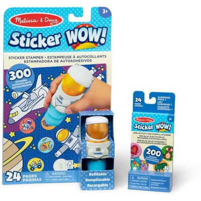Melissa & Doug Zestaw naklejek Wow Astronauta: 24-stronny blok aktywności, stempel naklejek, mini blok aktywności, 500 naklejek, figurka kolekcjoner.. Melissa & Doug Zestaw naklejek Wow Astronauta: 24-stronny blok aktywności, stempel naklejek, mini blok aktywności, 500 naklejek, figurka kolekcjoner..