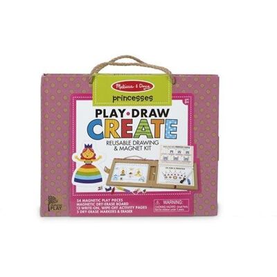 Melissa & Doug Melissa, Zestaw artystyczny do zabawy i rysowania w przenośnej walizce Księżniczki 41322 Melissa & Doug Melissa, Zestaw artystyczny do zabawy i rysowania w przenośnej walizce Księżniczki 41322