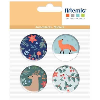 Inny producent Metalowe naklejki świąteczne - ARTEMIO - Woodsy Christmas Collection - 4 naklejki Inny producent Metalowe naklejki świąteczne - ARTEMIO - Woodsy Christmas Collection - 4 naklejki