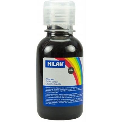 Milan, farba tempera, czarna, 125 ml Milan, farba tempera, czarna, 125 ml