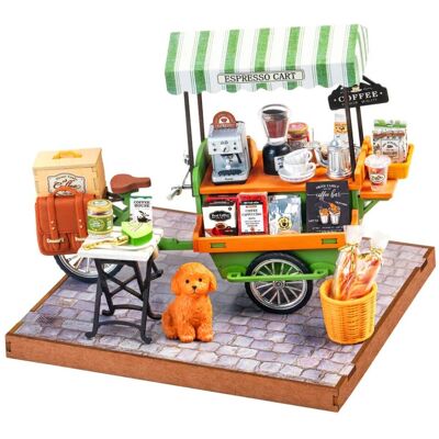 Mini Domek 3D - Aromatic Coffee Cart I Rolife Mini Domek 3D - Aromatic Coffee Cart I Rolife