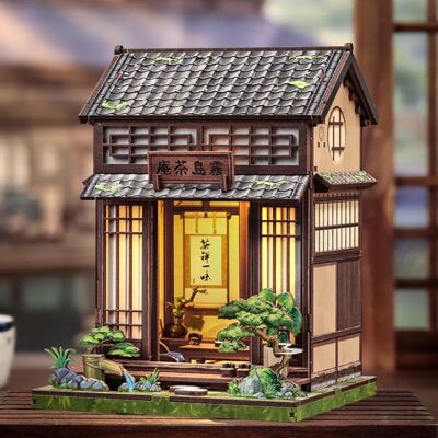 HABARRI Miniaturowy domek Book Nook - Japońska herbaciarnia - CuteBee HABARRI Miniaturowy domek Book Nook - Japońska herbaciarnia - CuteBee