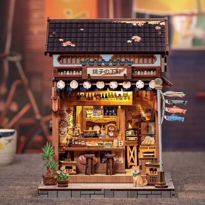 HABARRI Miniaturowy domek Book Nook - Osaka ramen bar - CuteBee HABARRI Miniaturowy domek Book Nook - Osaka ramen bar - CuteBee
