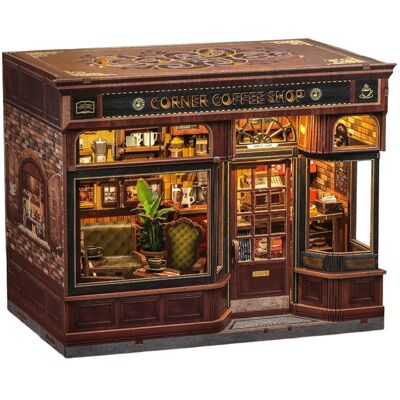 HABARRI Miniaturowy domek Book Nook Zapach kawy DIY Kawa Miłość Kawiarnia Cukiernia Spotkanie HABARRI Miniaturowy domek Book Nook Zapach kawy DIY Kawa Miłość Kawiarnia Cukiernia Spotkanie