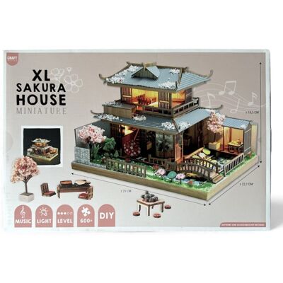 KARSTEN Miniaturowy domek DUŻY SAKURA HAUSE DIY światło LED, muzyka, ZRÓB TO SAM KARSTEN Miniaturowy domek DUŻY SAKURA HAUSE DIY światło LED, muzyka, ZRÓB TO SAM