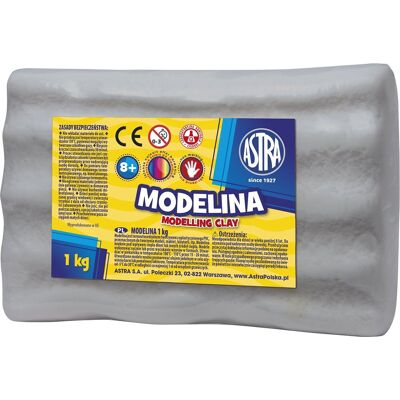 Modelina Astra 1 kg popielata Modelina Astra 1 kg popielata