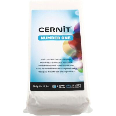 Cernit Modelina, biała nieprzezroczysta, 500 g Cernit Modelina, biała nieprzezroczysta, 500 g