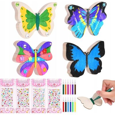 Inny producent MOTYL ZESTAW 24 SZTUK DREWNIANY DO ZDOBIENIA MALOWANIA KREATYWNY ZABAWKA Inny producent MOTYL ZESTAW 24 SZTUK DREWNIANY DO ZDOBIENIA MALOWANIA KREATYWNY ZABAWKA