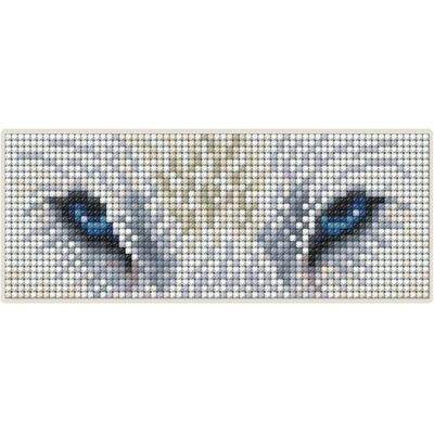 Collection D`Art Mozaika diamentowa z magnesem, Biały Wilk oczy Collection D`Art Mozaika diamentowa z magnesem, Biały Wilk oczy