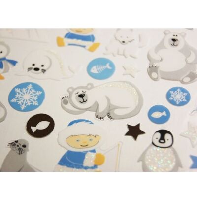 GLOBAL GIFT Naklejki - Biegun Północny! - Brokat GLOBAL GIFT Naklejki - Biegun Północny! - Brokat
