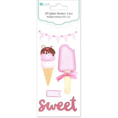 dpCraft Naklejki Brokatowe 3D Dalprint 5Szt Sweet Baby Dpnb 084 dpCraft Naklejki Brokatowe 3D Dalprint 5Szt Sweet Baby Dpnb 084