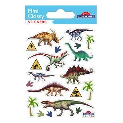 GLOBAL GIFT Naklejki - Jurajskie Dinozaury - Srebrny - 1,8 cm GLOBAL GIFT Naklejki - Jurajskie Dinozaury - Srebrny - 1,8 cm