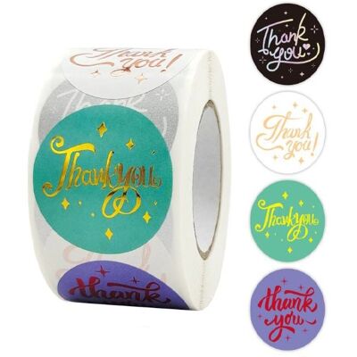 Siima Naklejki Ozdobne 3,8 Cm Thank You Mix 500 Szt. Siima Naklejki Ozdobne 3,8 Cm Thank You Mix 500 Szt.