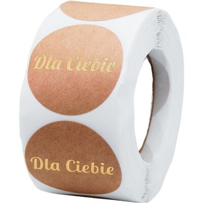 Siima Naklejki Ozdobne Okrągłe 3,8 Cm Dla Ciebie 500 Szt Siima Naklejki Ozdobne Okrągłe 3,8 Cm Dla Ciebie 500 Szt
