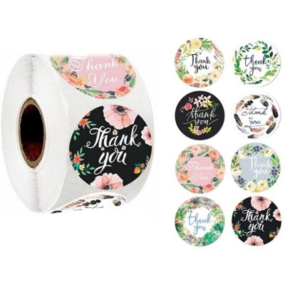 Siima Naklejki Ozdobne Okrągłe 3,8 cm Thank You 500 Szt. Siima Naklejki Ozdobne Okrągłe 3,8 cm Thank You 500 Szt.