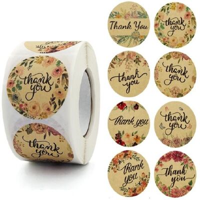 Siima Naklejki Ozdobne Okrągłe 3,8Cm Thank You 500 Szt. Siima Naklejki Ozdobne Okrągłe 3,8Cm Thank You 500 Szt.