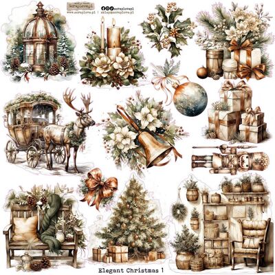 scraplove.pl NAKLEJKI PAPIEROWE 24x24 ScrapLove - Elegant Christmas scraplove.pl NAKLEJKI PAPIEROWE 24x24 ScrapLove - Elegant Christmas