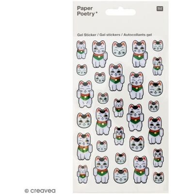 Inny producent Naklejki żelowe Rico Design - Maneki neko - 30 szt Inny producent Naklejki żelowe Rico Design - Maneki neko - 30 szt