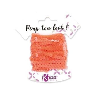 Inny producent Neonowa pomarańczowa wstążka z cekinami 6 m szerokość 6 mm - kreatywne nasiona Inny producent Neonowa pomarańczowa wstążka z cekinami 6 m szerokość 6 mm - kreatywne nasiona