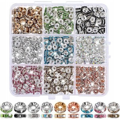 inna (Inny) OKRĄGŁE KORALIKI DYSTANSOWE STRAS DIAMENCIKI KRYSZTAŁKI 6MM 810 SZTUK MIX inna (Inny) OKRĄGŁE KORALIKI DYSTANSOWE STRAS DIAMENCIKI KRYSZTAŁKI 6MM 810 SZTUK MIX