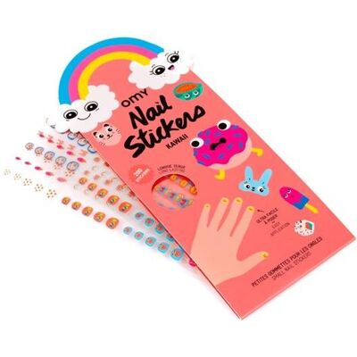 Omy - Naklejki na paznokcie dla dzieci, 200szt. - Kawaii Omy - Naklejki na paznokcie dla dzieci, 200szt. - Kawaii