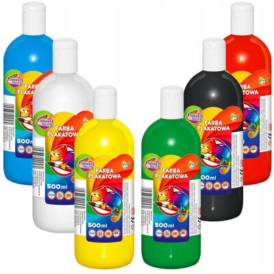 Otocki, Farby Plakatowe, 500 Ml, 6 Szt. Otocki, Farby Plakatowe, 500 Ml, 6 Szt.