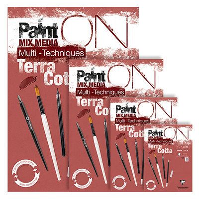 Clairefontaine Paint ON Terracotta, uniwersalny blok A2, 20 ark. Clairefontaine Paint ON Terracotta, uniwersalny blok A2, 20 ark.