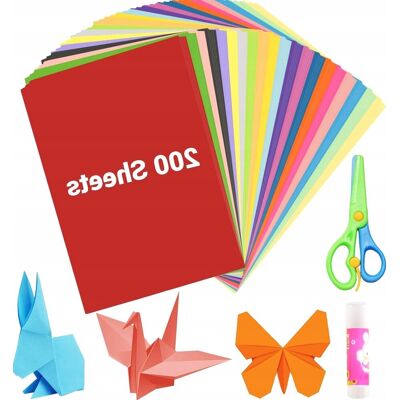 Inny producent Papier Origami 200 Kartek A4 Kolorowy Składania Rękodzieło Dzieci Inny producent Papier Origami 200 Kartek A4 Kolorowy Składania Rękodzieło Dzieci