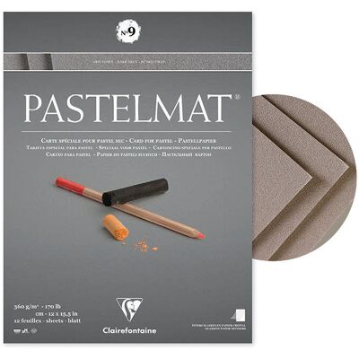 Clairefontaine Pastelmat Dark Grey, blok do pasteli 24/30 cm Clairefontaine Pastelmat Dark Grey, blok do pasteli 24/30 cm