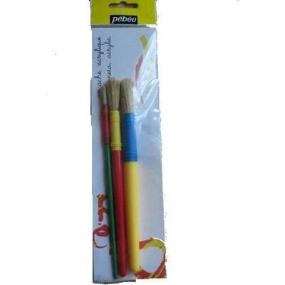 PEBEO Pébéo 828020 Artystyczne przebudzenie w etui z 3 pędzlami z okrągłym włosiem, mały + średni + duży model PEBEO Pébéo 828020 Artystyczne przebudzenie w etui z 3 pędzlami z okrągłym włosiem, mały + średni + duży model