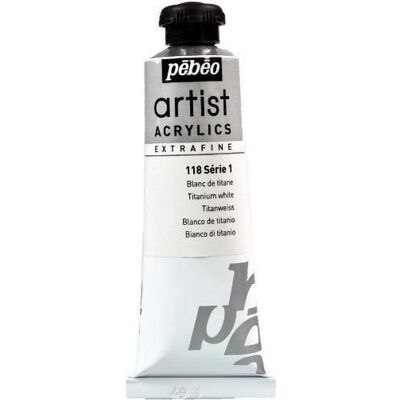 PEBEO Pébéo 906118 Beaux-Arts Artysta Akrylowy Extra Fine 1 Tubka Biały Tytan 37 ml PEBEO Pébéo 906118 Beaux-Arts Artysta Akrylowy Extra Fine 1 Tubka Biały Tytan 37 ml
