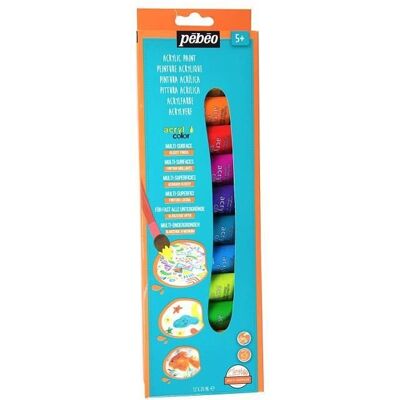 PEBEO Pébéo Set Decouverte Acrylcolor 12x20ml Farby, Kolory Brokatowe, 18 X 10 X 3 Cm - 636906 PEBEO Pébéo Set Decouverte Acrylcolor 12x20ml Farby, Kolory Brokatowe, 18 X 10 X 3 Cm - 636906