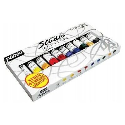 Pebeo Studio Acrylics Zestaw 10 Farb 20 Ml Z Pędze Pebeo Studio Acrylics Zestaw 10 Farb 20 Ml Z Pędze