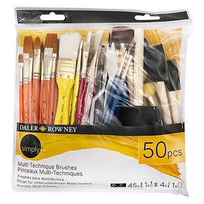 inna (Inny) Pędzle Multi Technique Simply Daler Rowney, 50 sztuk inna (Inny) Pędzle Multi Technique Simply Daler Rowney, 50 sztuk